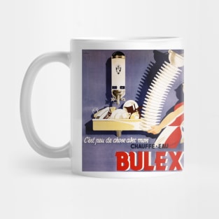 BULEX Cartoon Waitress Belgian Water Heater Vintage Advertisement Mug